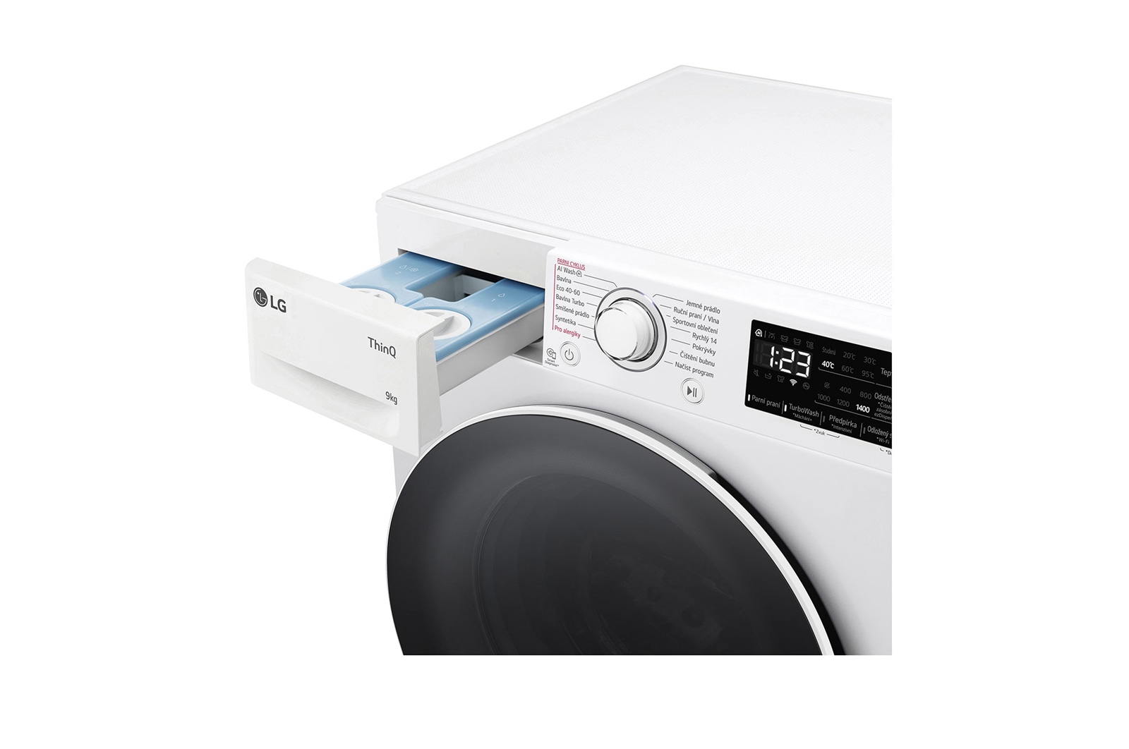 LG Parní pra?ka LG | 9 kg | A | 1400 ot./min | Direct Drive? | AI DD? |Bílá, FASR3A94WW