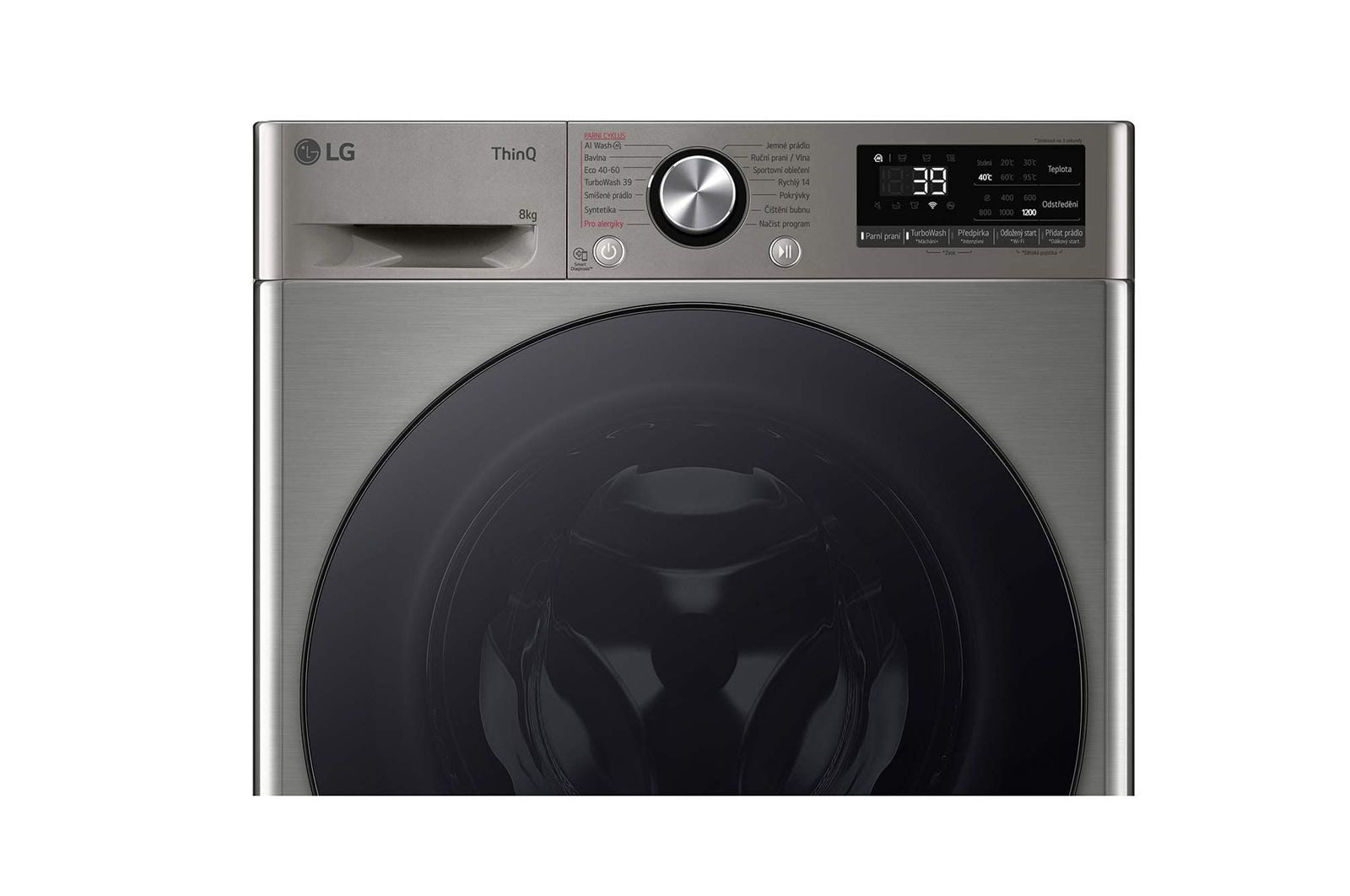LG Slim parní pra?ka LG | 8 kg | A | 1200 ot./min | TurboWash?360° |St?íbrná, FLR7A82PG