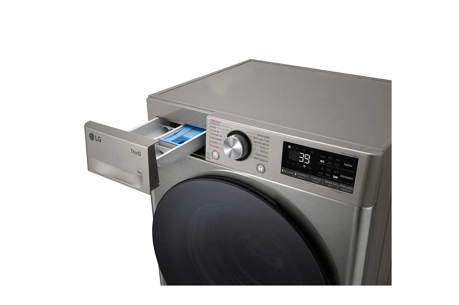 LG Slim parní pra?ka LG | 8 kg | A | 1200 ot./min | TurboWash?360° |St?íbrná, FLR7A82PG