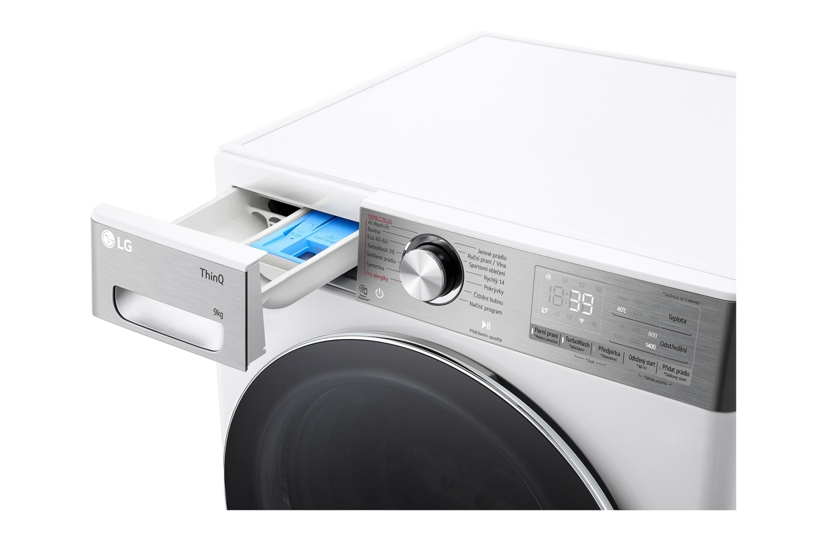 LG Parní pra?ka LG | 9 kg | A | 1400 ot./min | Direct Drive? | AI DD? |Bílá, FSR9A94WC