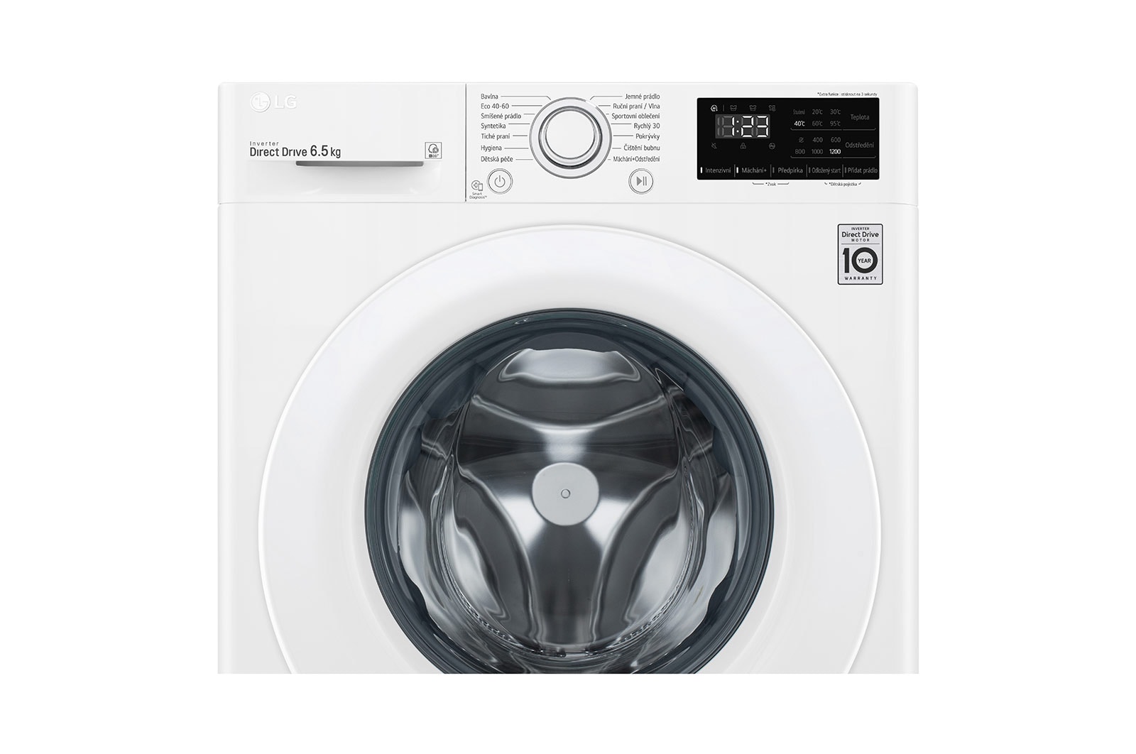 LG 6.5 kg slim parní pra?ka, 1200 ot./min, E  (v rozsahu A a? G), Direct Drive?, P?idat prádlo, FW26V2WN3