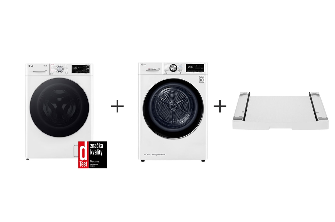 LG PRACí SET | LG Pra?ka FASR3A04WS+ Su?i?ka RC81V9AV2W+ Vysuvny mezikus ZDARMA, LAUNWDSN28
