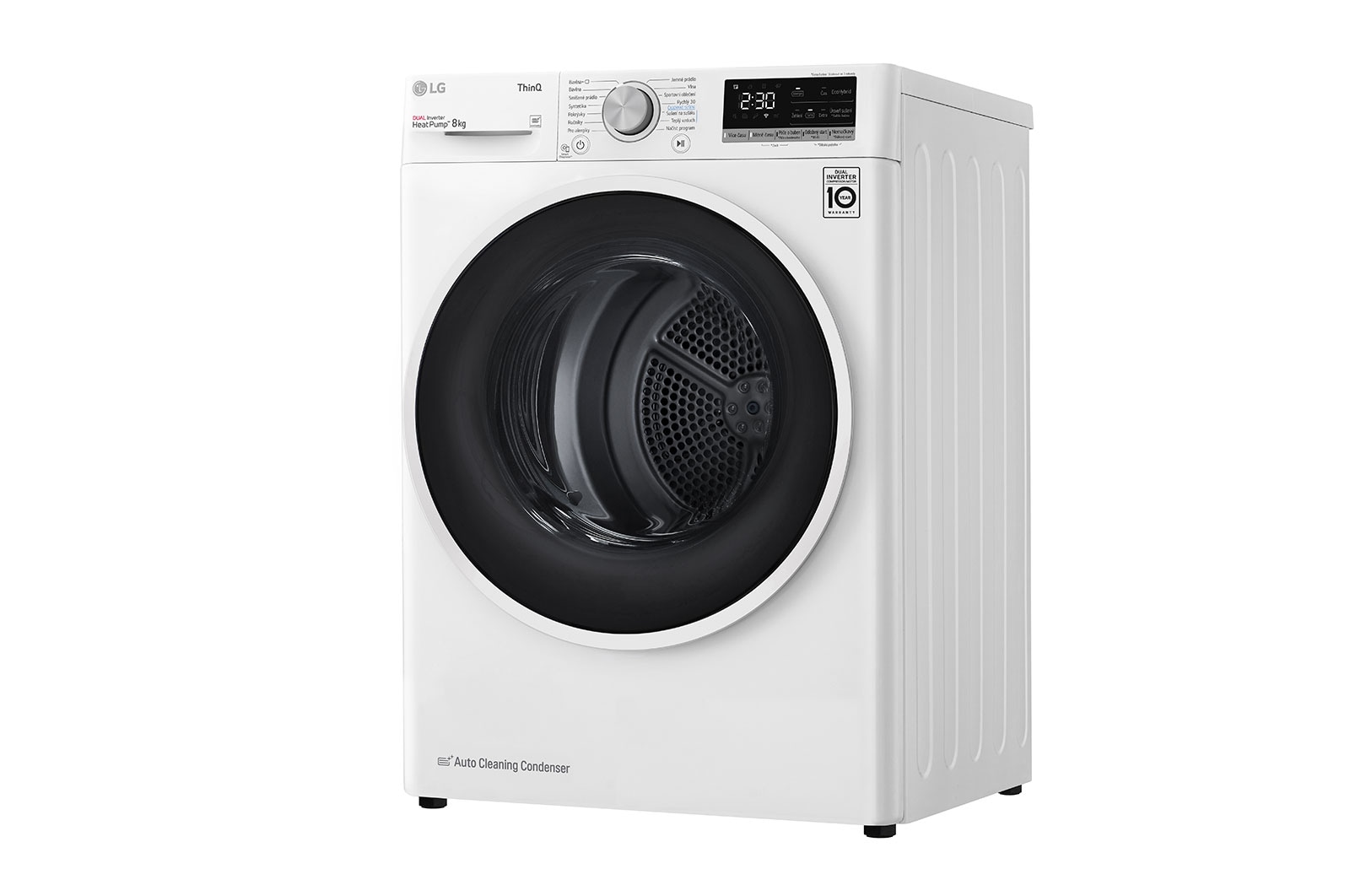 LG Su?i?ka LG | 8 kg | DUAL Inverter Heat Pump? |ThinQ?|Bílá, RC8TV9AVWN