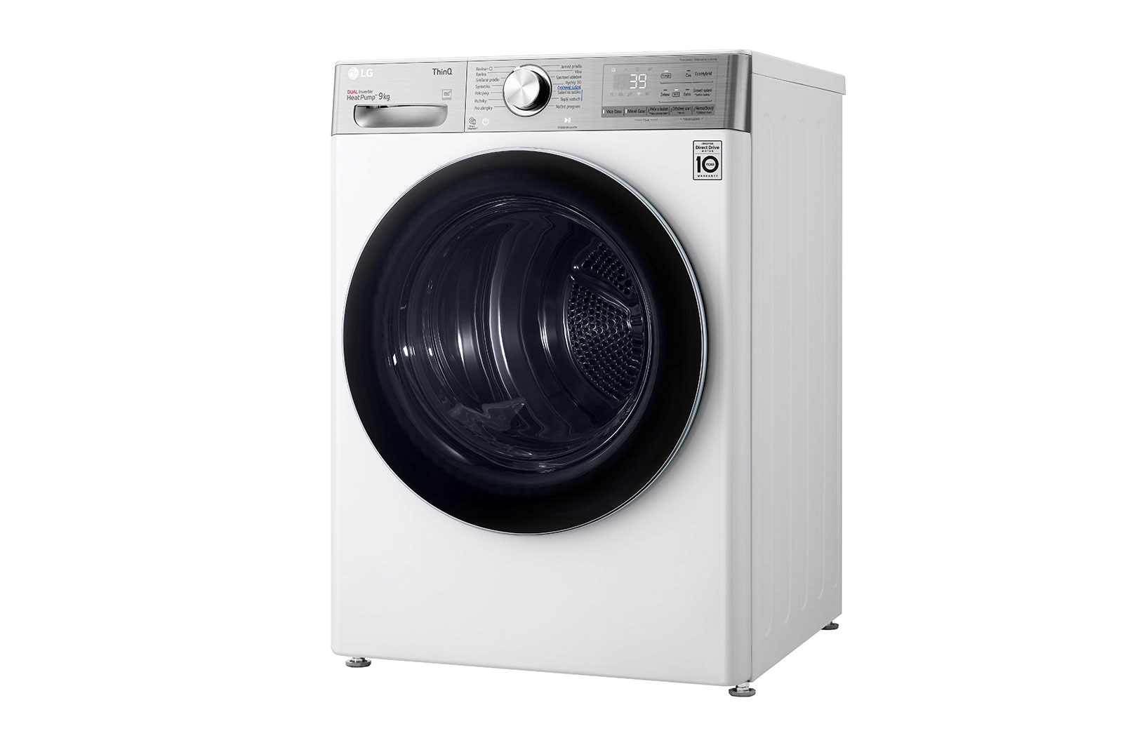 LG Su?i?ka LG | 9 kg | DUAL Inverter Heat Pump? |ThinQ?|Bílá, RC91V9AV2QR