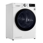 LG 9 kg hybridní su?i?ka s tepelnym ?erpadlem, A+++ (v rozsahu A+++ a? D), invertorovy motor, Eco Hybrid? - hybridní su?ení, automatické ?i?tění kondenzátoru, ThinQ? + WiFi, Program Pro alergiky, RC91V9AV2W