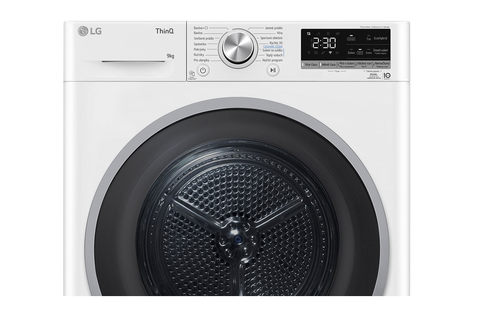 LG Su?i?ka LG | 9 kg | DUAL Inverter Heat Pump? |ThinQ?|Bílá, RC91V9AVSN