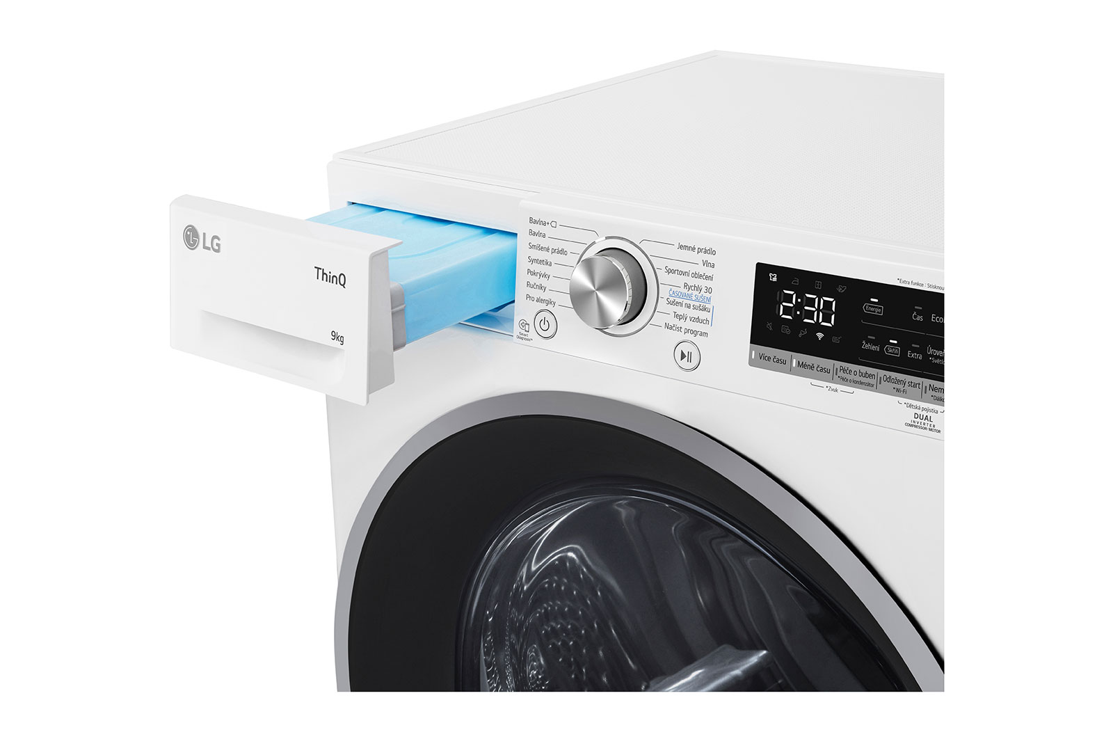 LG Su?i?ka LG | 9 kg | DUAL Inverter Heat Pump? |ThinQ?|Bílá, RC91V9AVSN