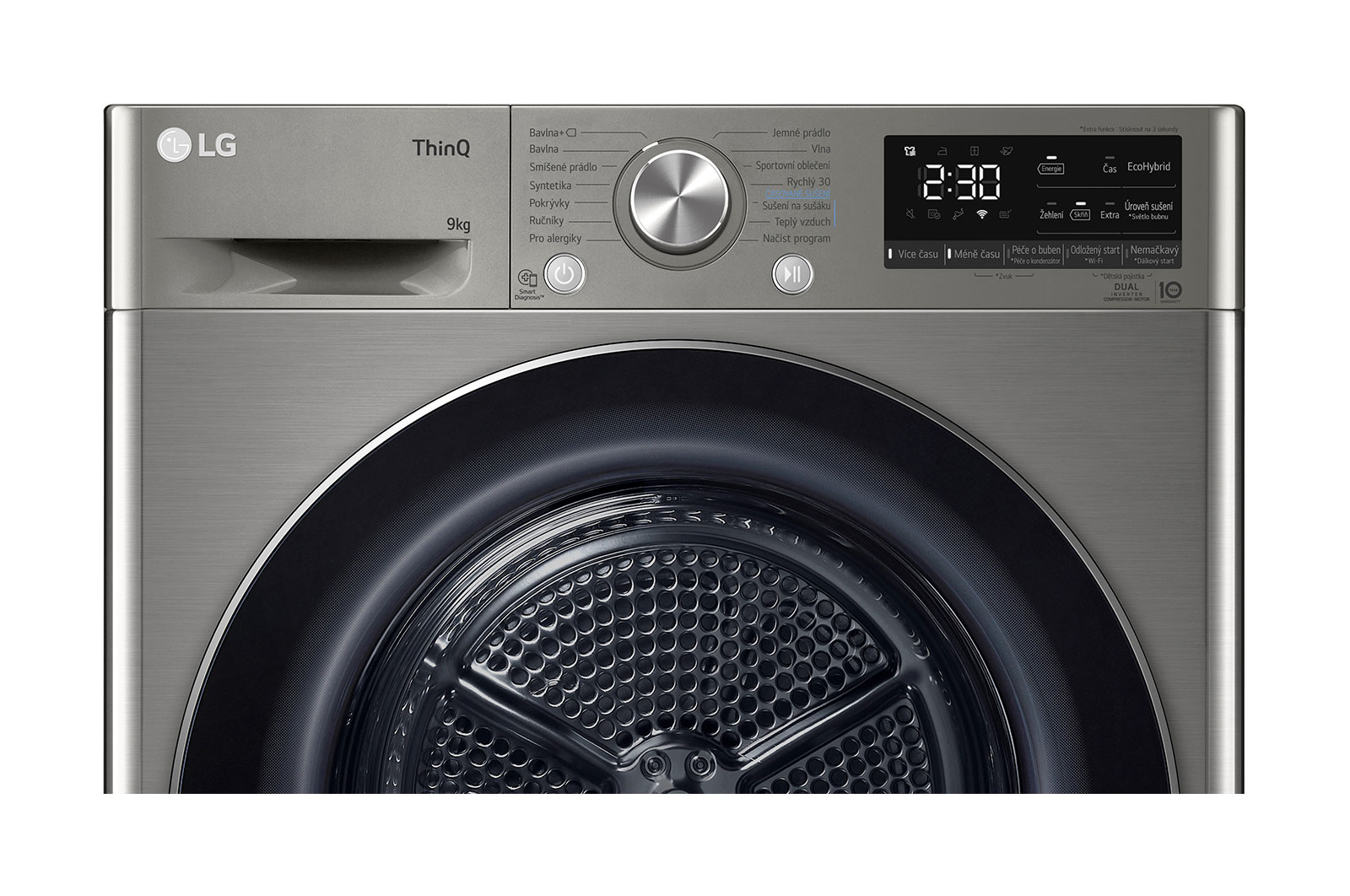LG Su?i?ka LG | 9 kg | DUAL Inverter Heat Pump? |ThinQ?|St?íbrná, RC91V9EV2N