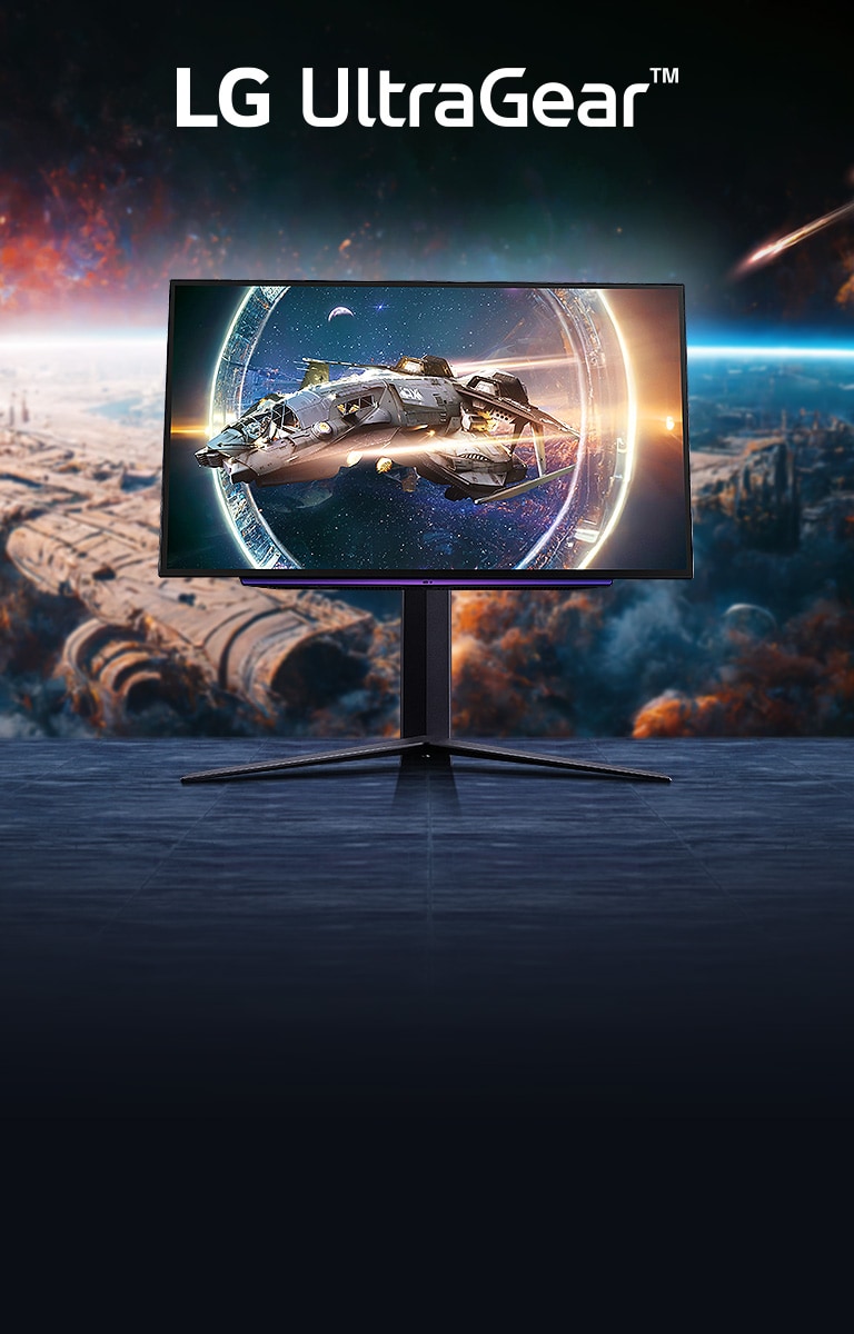 Monitory Ultragear 34GS95QE a?39GS95QE jsou umístěny vedle sebe.