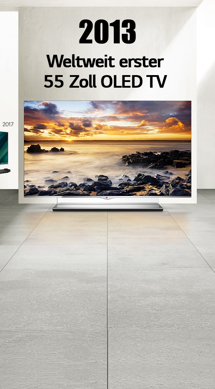 LG TV. Der Titel lautet ?2013 Weltweit erster 55?Zoll OLED TV“.
