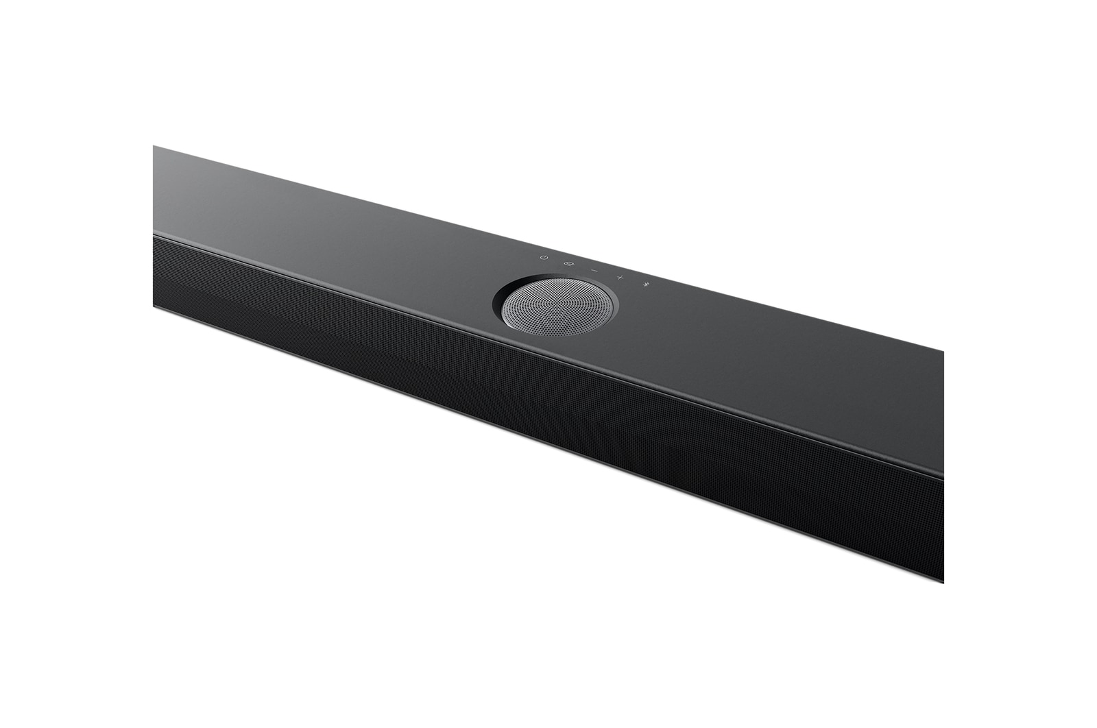 Schr?ge Draufsicht auf den Center-Up-Firing-Kanal der LG Soundbar S75TR
