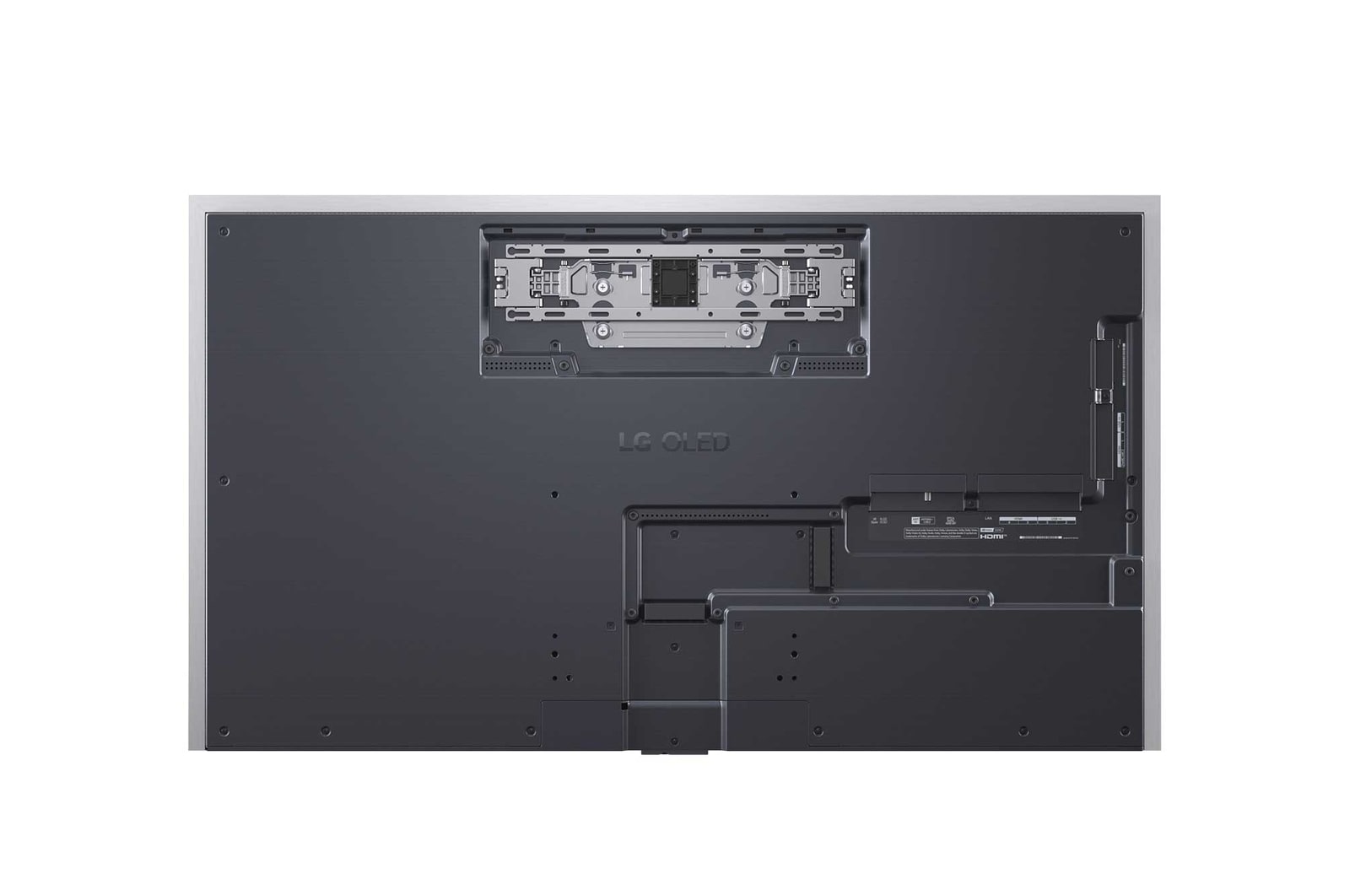 Rear view of LG OLED evo AI G5 4K Smart TV.