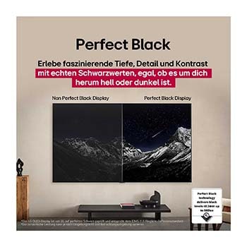 Ein Space Shuttle, die vom Boden aus startet. Die Szene ist in der Mitte geteilt, wobei die eine H?lfte etwas dunkler und düsterer ist. Die andere H?lfte zeigt, dass die Raketenexplosion bemerkenswert hell ist und demonstriert, wie hell Bilder auf einem LG OLED-Fernsehbildschirm mit der Light Control Architecture und dem Brightness Booster Ultimate sein k?nnen.