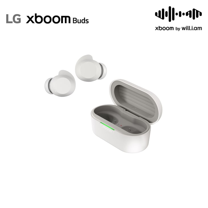 LG xboom Buds von will.i.am | Bluetooth-Ohrh?rer | xboom Signature Sound mit Graphen-Treiber, xboom Buds white
