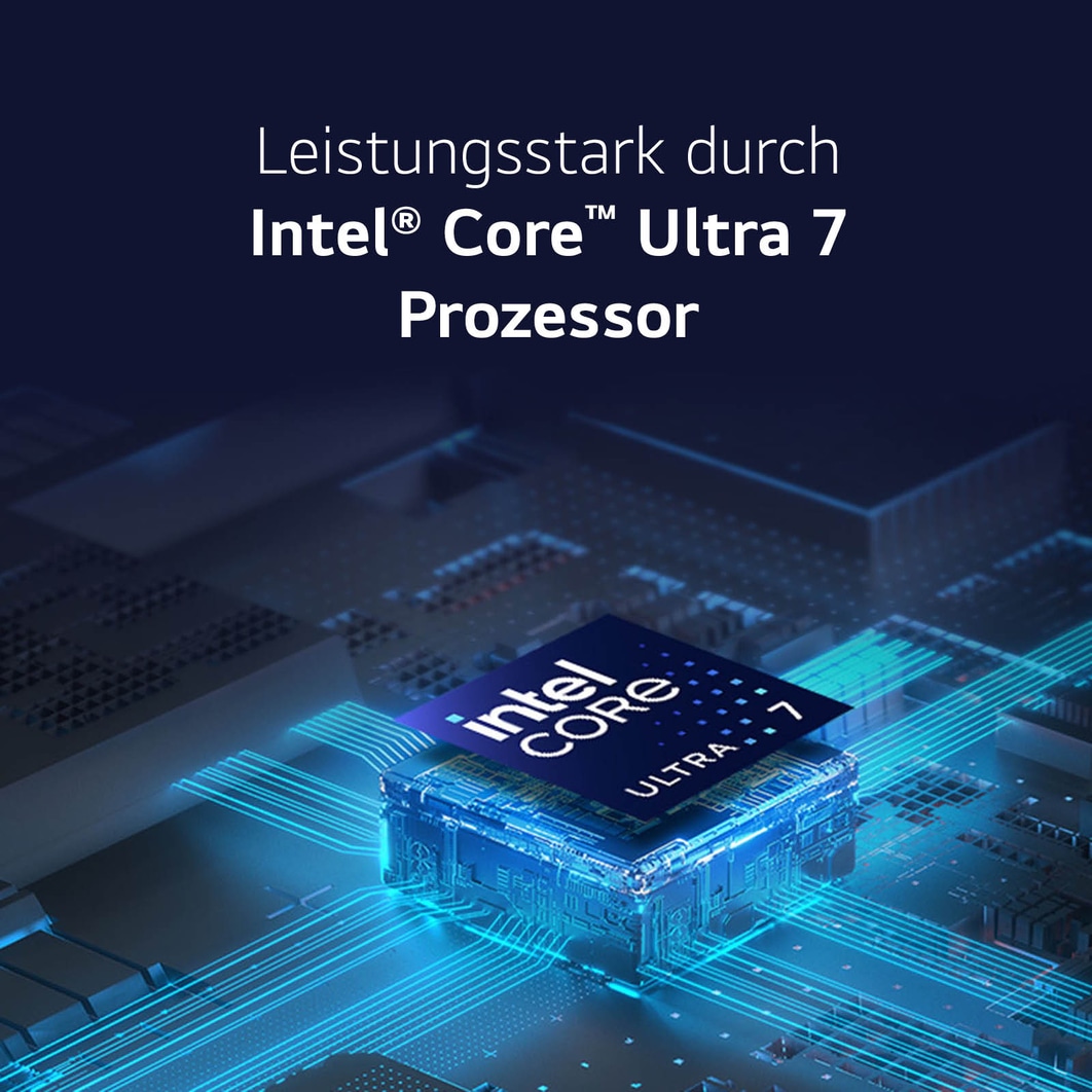 LG gram Pro 16 Zoll Windows Notebook | Intel? Core? Ultra 7, 16GB LPDDR5x RAM, 1TB SSD, Windows 11, 16:10 IPS-Display, 16Z90SP-G.AA78G