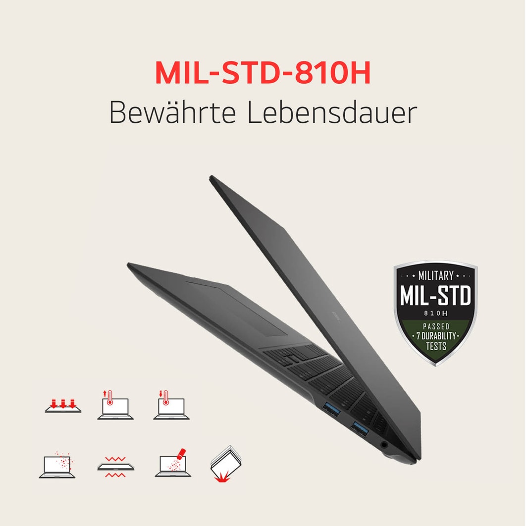 LG gram Pro 16 Zoll Windows Notebook | Intel? Core? Ultra 7, 32GB RAM, 2TB SSD, Windows 11, 16:10 IPS-Display, 16Z90SP-G.AD7BG