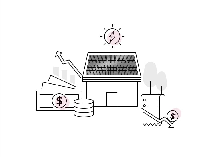 Ein Haushalt mit LG Home Energy Package, der wirtschaftliche Vorteile erf?hrt.