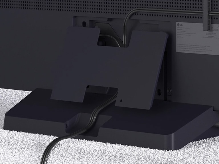 Installationsvideo zur Montage des Standfu?es für den LG OLED evo AI C4 Fernseher.