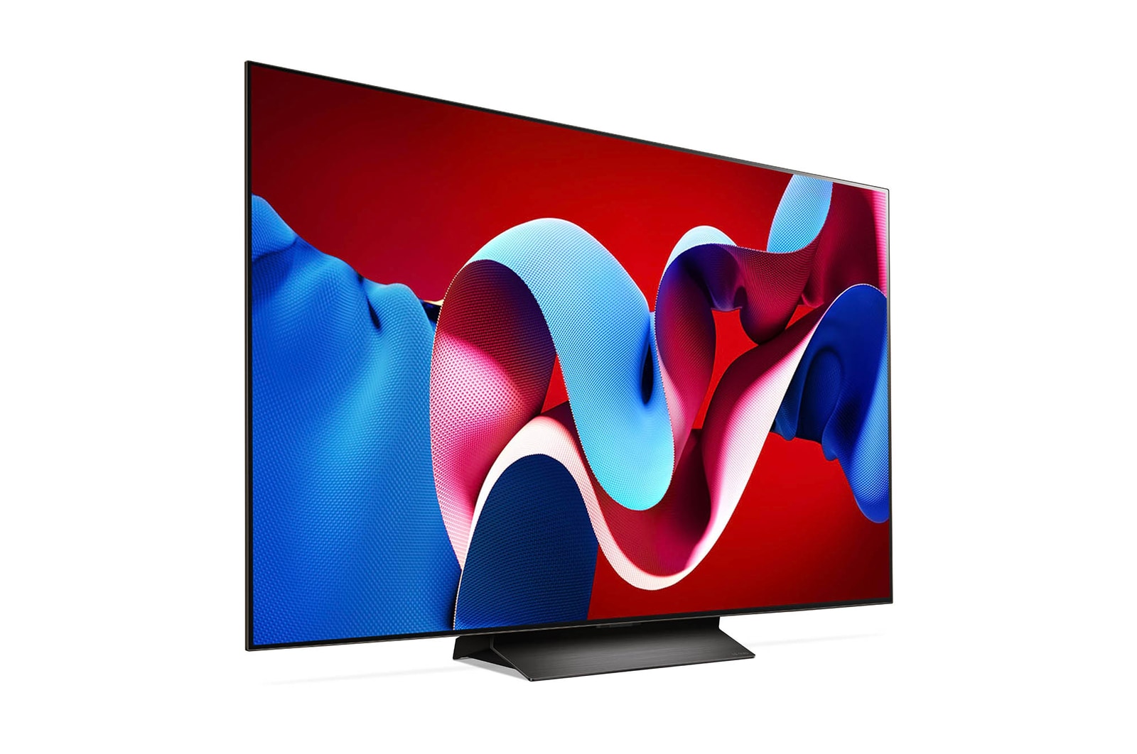 St?rkere Rechtsansicht des LG OLED evo AI C4 4K Smart TV mit tieferem Betrachtungswinkel und kr?ftigen Farben