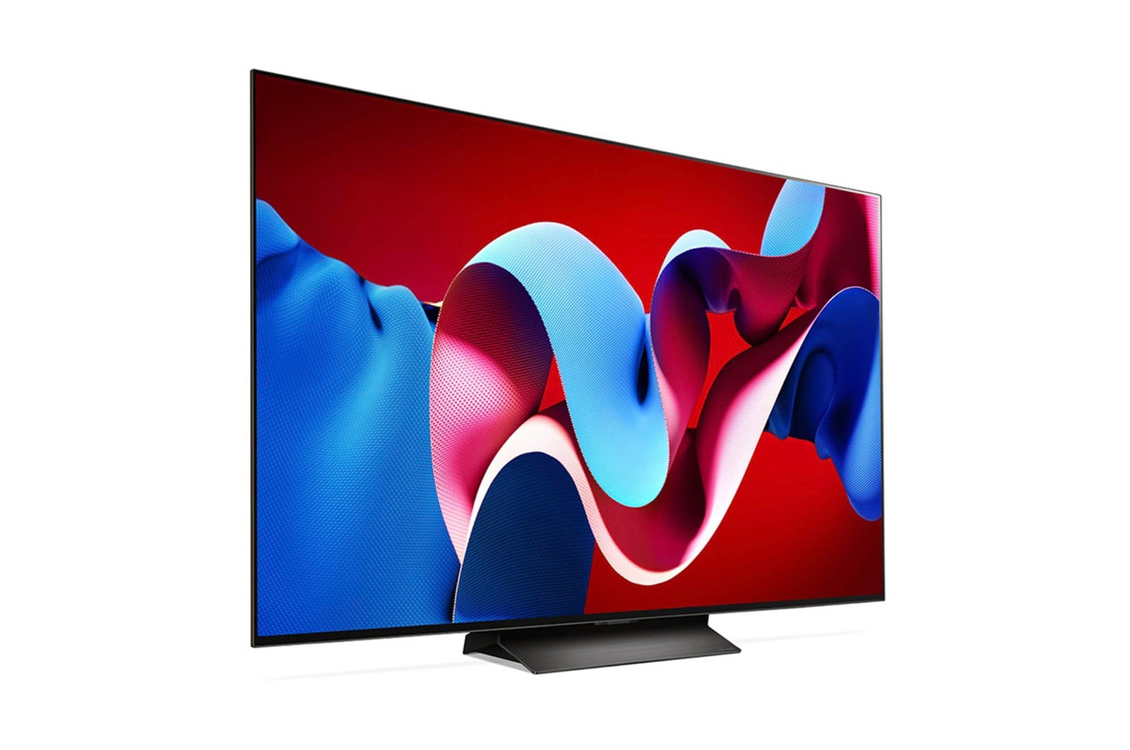St?rkere Rechtsansicht des LG OLED evo AI C4 4K Smart TV mit tieferem Betrachtungswinkel und kr?ftigen Farben