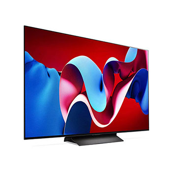 St?rkere Rechtsansicht des LG OLED evo AI C4 4K Smart TV mit tieferem Betrachtungswinkel und kr?ftigen Farben