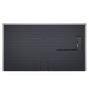Rückansicht des LG OLED evo AI G4 4K Smart Wand-TVs mit aufger?umtem Kabelmanagement und flacher Wandmontage