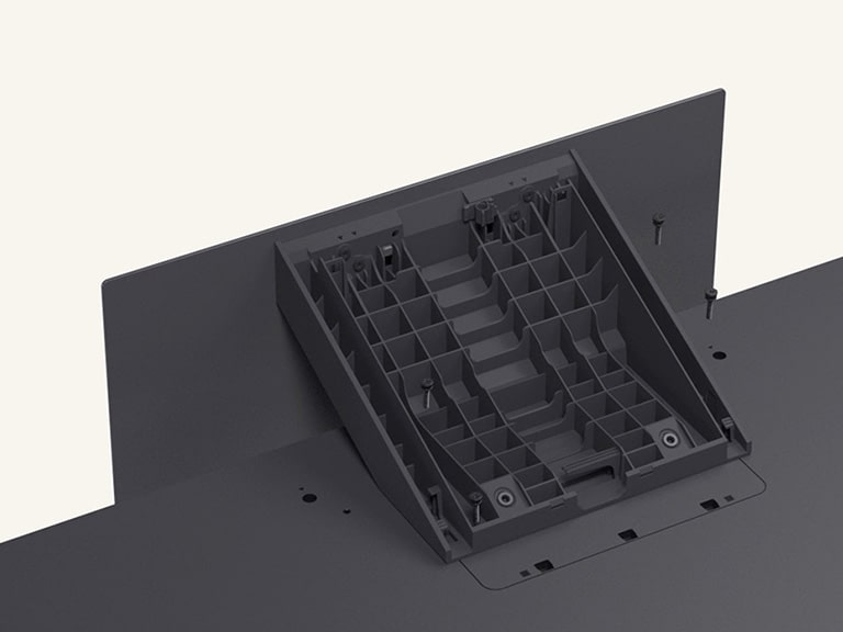 Installationsvideo zur Montage des Standfu?es für den LG QNED81 AI 4K Smart TV Fernseher.