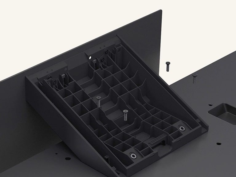 Installationsvideo zur Montage des Standfu?es für den LG QNED81 AI 4K Smart TV Fernseher.