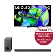 LG 55" LG 4K OLED evo TV C3 + 5.1.3 Dolby Atmos? Soundbar mit 570 Watt, OLED55C31LA.DS90QY