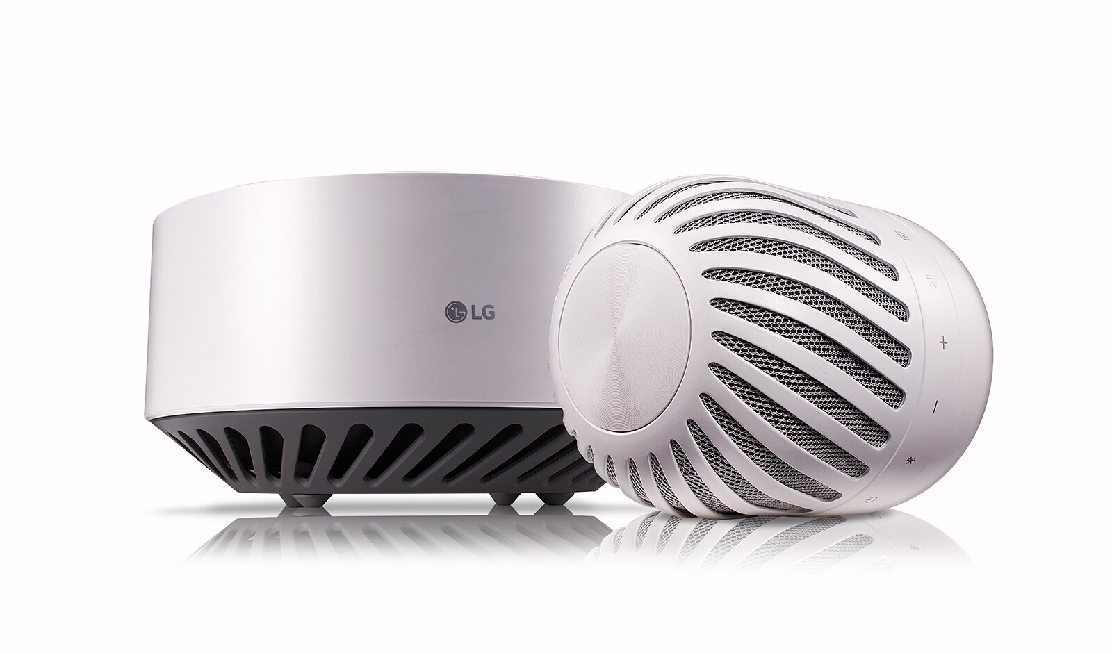 LG 2.0 schwebender Bluetooth-Lautsprecher in wei? | XBOOM Go | 360 Grad Sound | mit Subwoofer , PJ9