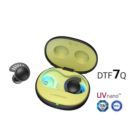 TONE Free fit earbuds being splashed by water and droplets.