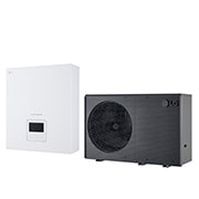 LG Luft-Wasser-W?rmepumpe THERMA V, schwarzes Au?enger?t mit grauem Wellengitter