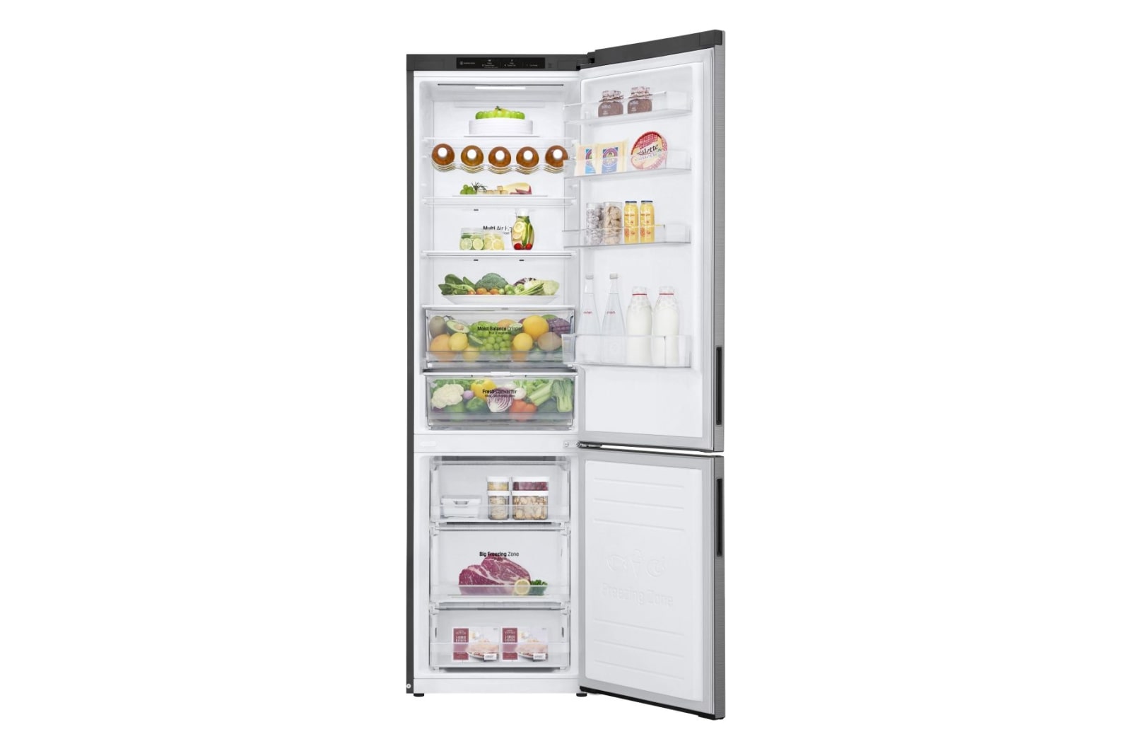 LG Kühl-Gefrierkombination |  ?384? Liter Nutzinhalt | Energieeffizienzklasse ?C? | ?Steel | ?203cm? | Compressor | ?GBB62PZGCC, GBB62PZGCC