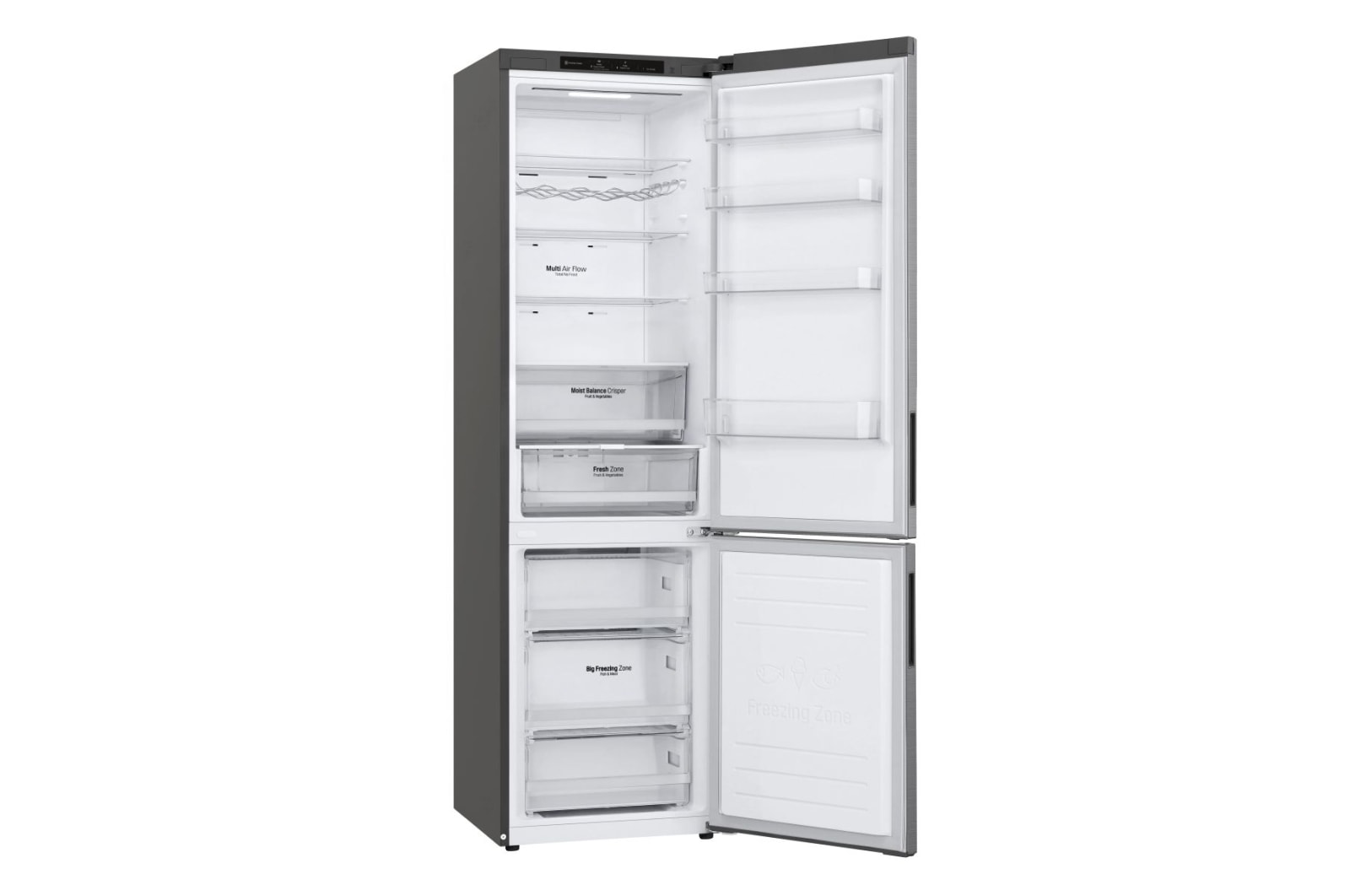 LG Kühl-Gefrierkombination |  ?384? Liter Nutzinhalt | Energieeffizienzklasse ?C? | ?Steel | ?203cm? | Compressor | ?GBB62PZGCC, GBB62PZGCC