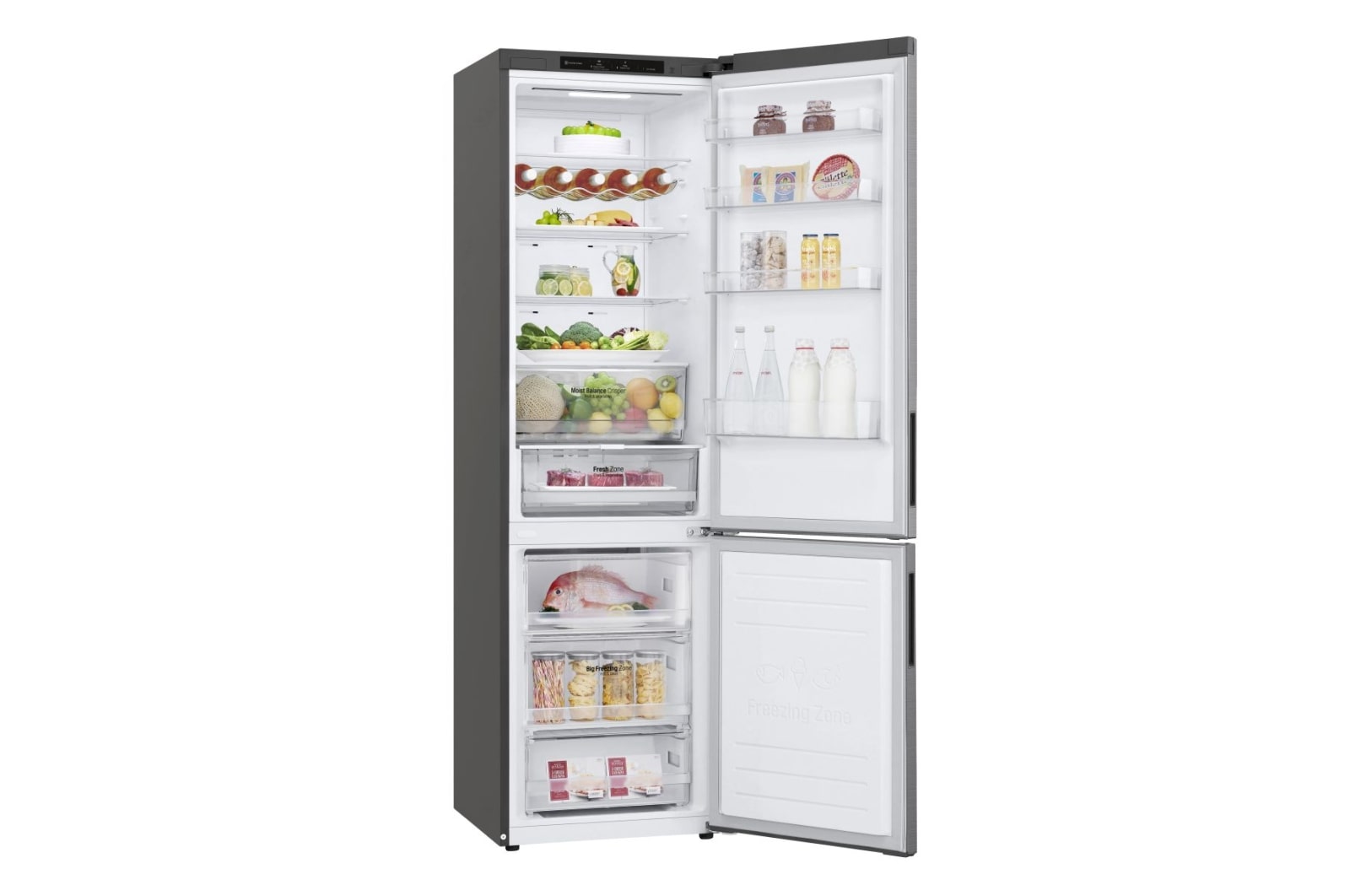 LG Kühl-Gefrierkombination |  ?384? Liter Nutzinhalt | Energieeffizienzklasse ?C? | ?Steel | ?203cm? | Compressor | ?GBB62PZGCC, GBB62PZGCC