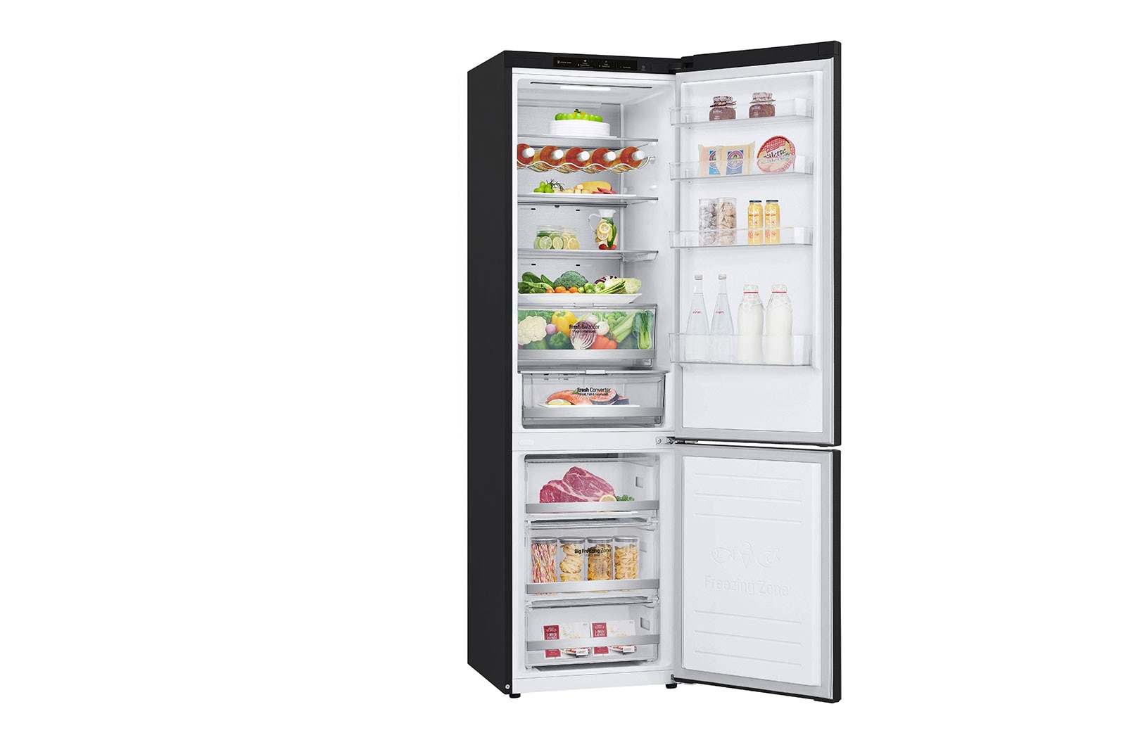 LG Kühl-Gefrierkombination (B, ?384?L,? ?203 cm hoch)? mit 137 kWh/a & Inverter Linear Compressor?? | ?GBB72MCVBN, GBB72MCVBN