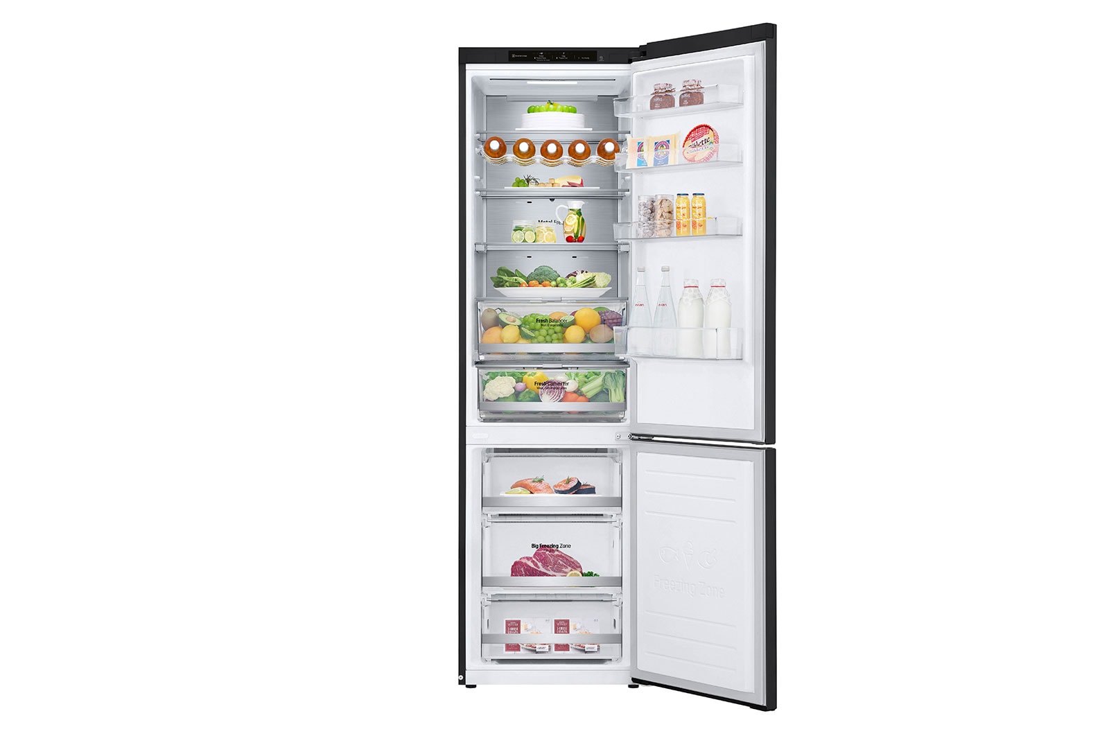 LG Kühl-Gefrierkombination (B, ?384?L,? ?203 cm hoch)? mit 137 kWh/a & Inverter Linear Compressor?? | ?GBB72MCVBN, GBB72MCVBN