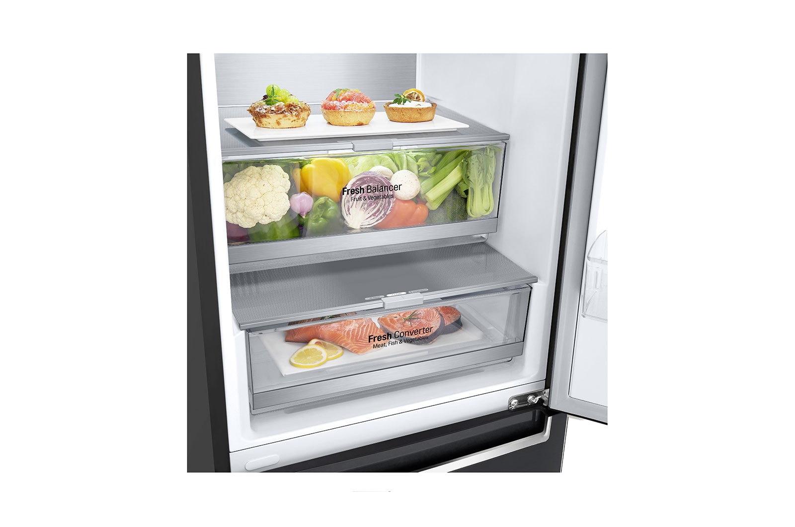 LG Kühl-Gefrierkombination (B, ?384?L,? ?203 cm hoch)? mit 137 kWh/a & Inverter Linear Compressor?? | ?GBB72MCVBN, GBB72MCVBN