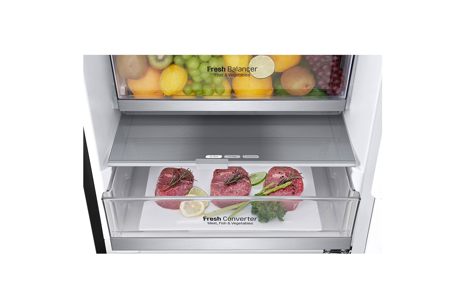 LG Kühl-Gefrierkombination (B, ?384?L,? ?203 cm hoch)? mit 137 kWh/a & Inverter Linear Compressor?? | ?GBB72MCVBN, GBB72MCVBN