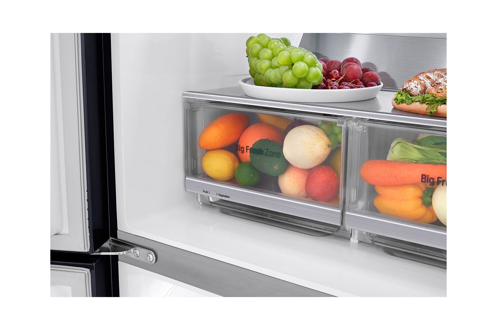 LG Slim Multi-Door Kühlschrank mit InstaView? (E, 530L, 178,7 cm hoch) | GMQ844MC5E, GMQ844MC5E