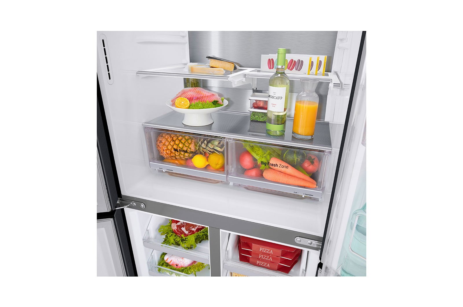 LG Slim Multi-Door Kühlschrank mit InstaView? (E, 530L, 178,7 cm hoch) | GMQ844MC5E, GMQ844MC5E