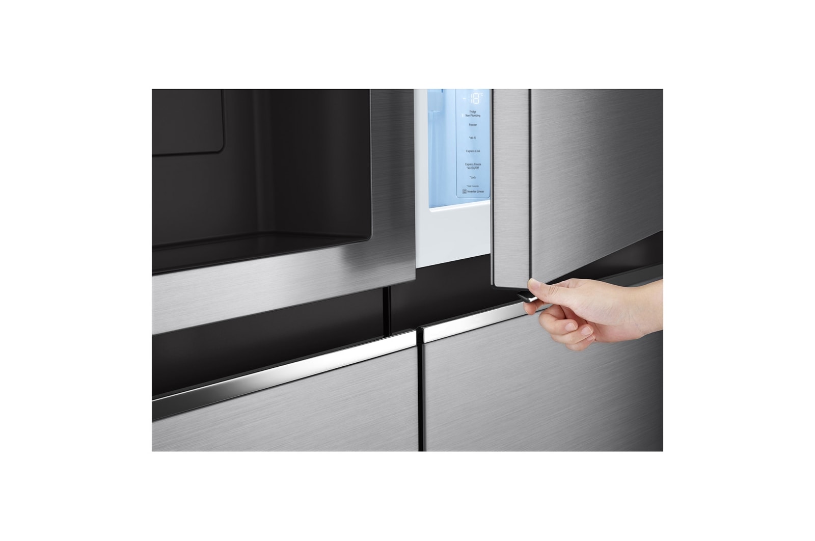 LG Side-by-Side Kühlschrank mit Door-in-Door? (E, 635L, 179cm hoch) mit Eis-, Crushed Ice- und Wasserspender & internem Wassertank | GSJV71PZLE, GSJV71PZLE