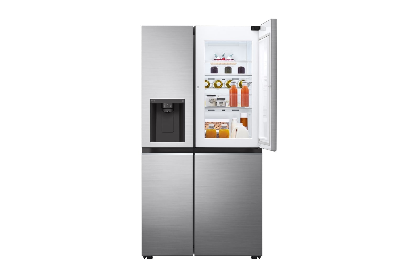 LG Side-by-Side Kühlschrank mit Door-in-Door? (E, 635L, 179cm hoch) mit Eis-, Crushed Ice- und Wasserspender & internem Wassertank | GSJV71PZLE, GSJV71PZLE