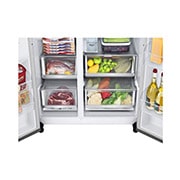 LG Side-by-Side Kühlschrank mit Door-in-Door? (E, 635L, 179cm hoch) mit Eis-, Crushed Ice- und Wasserspender & internem Wassertank | GSJV71PZLE, GSJV71PZLE