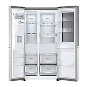 LG Side-by-Side Kühlschrank mit InstaView Door-in-Door? (E, 635L, 179cm hoch) mit Eis-, Crushed Ice- und Wasserspender & Festwasseranschluss | GSXV90BSAE, GSXV90BSAE
