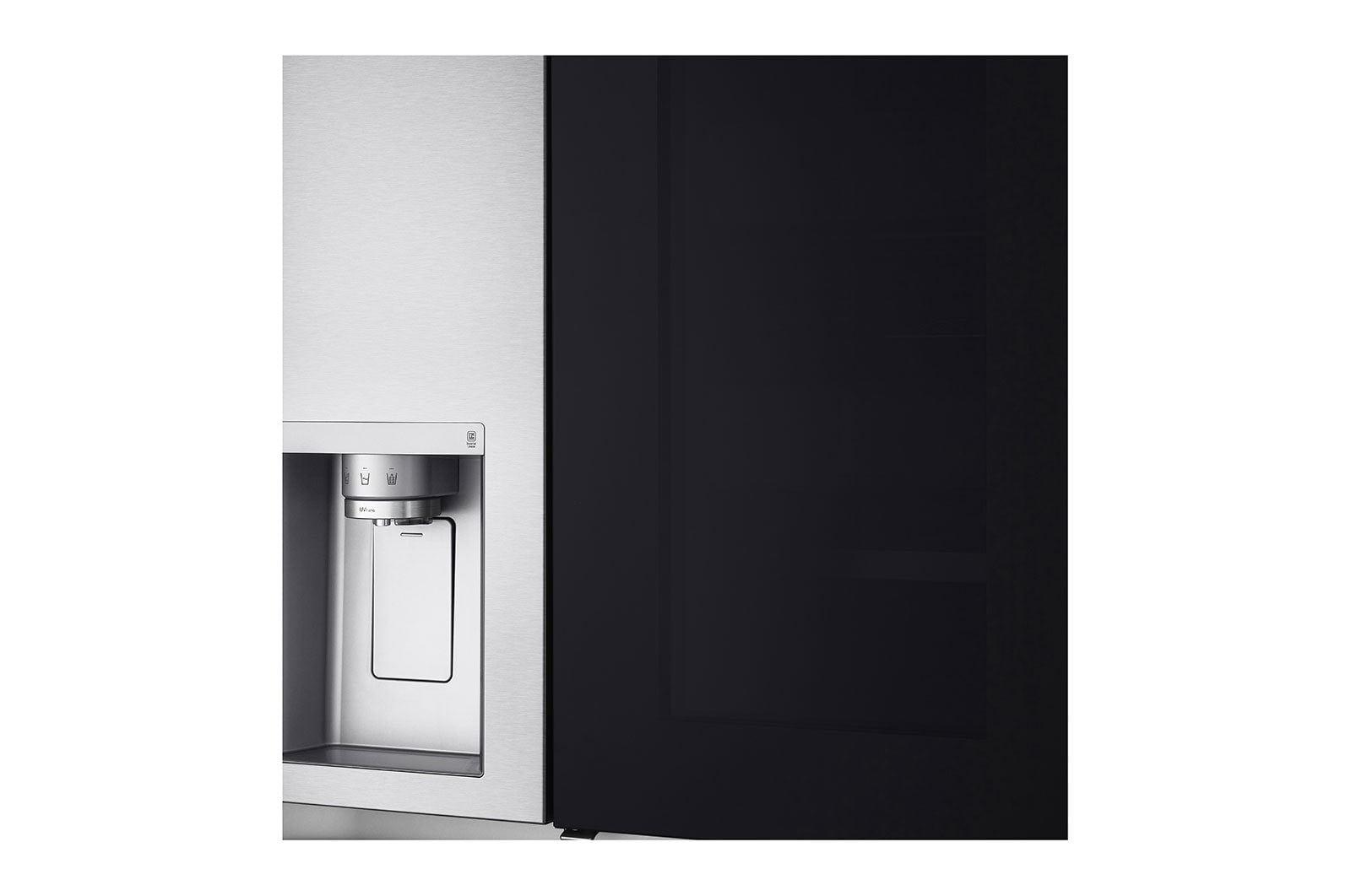 LG Side-by-Side Kühlschrank mit InstaView Door-in-Door? (E, 635L, 179cm hoch) mit Eis-, Crushed Ice- und Wasserspender & Festwasseranschluss | GSXV90BSAE, GSXV90BSAE