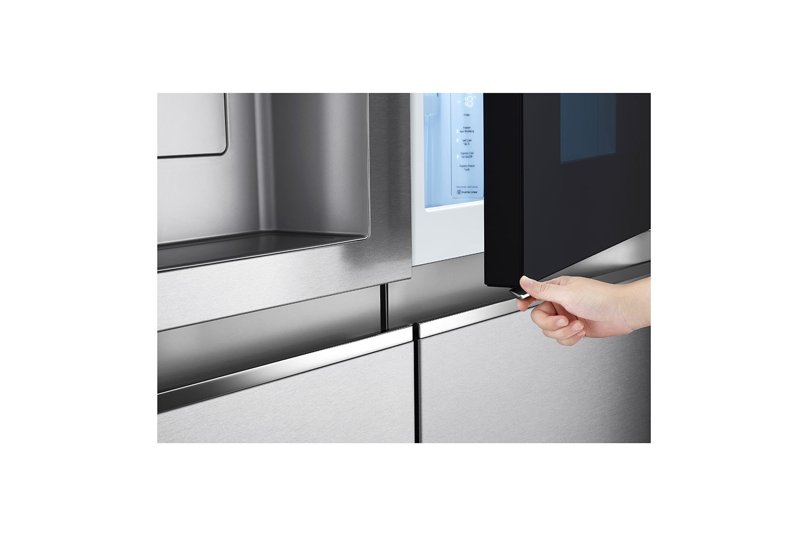 LG Side-by-Side Kühlschrank mit InstaView Door-in-Door? (D, 628L, 179cm hoch) mit Eis-, Crushed Ice- und Wasserspender & Festwasseranschluss | GSXE90MBDD, GSXE90MBDD