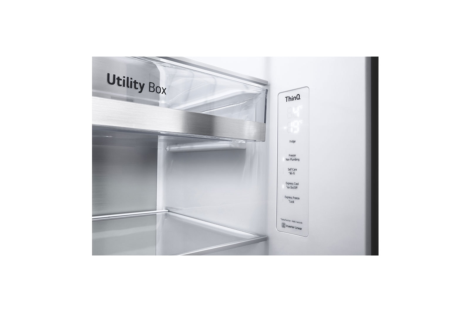 LG Side-by-Side Kühlschrank mit InstaView Door-in-Door? (D, 628L, 179cm hoch) mit Eis-, Crushed Ice- und Wasserspender & Festwasseranschluss | GSXE90MBDD, GSXE90MBDD