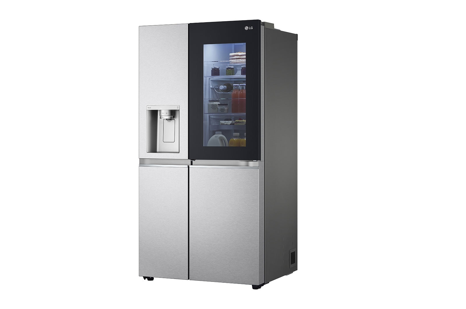 LG Side-by-Side Kühlschrank mit InstaView Door-in-Door? (D, 628L, 179cm hoch) mit Eis-, Crushed Ice- und Wasserspender & Festwasseranschluss | GSXE90MBDD, GSXE90MBDD