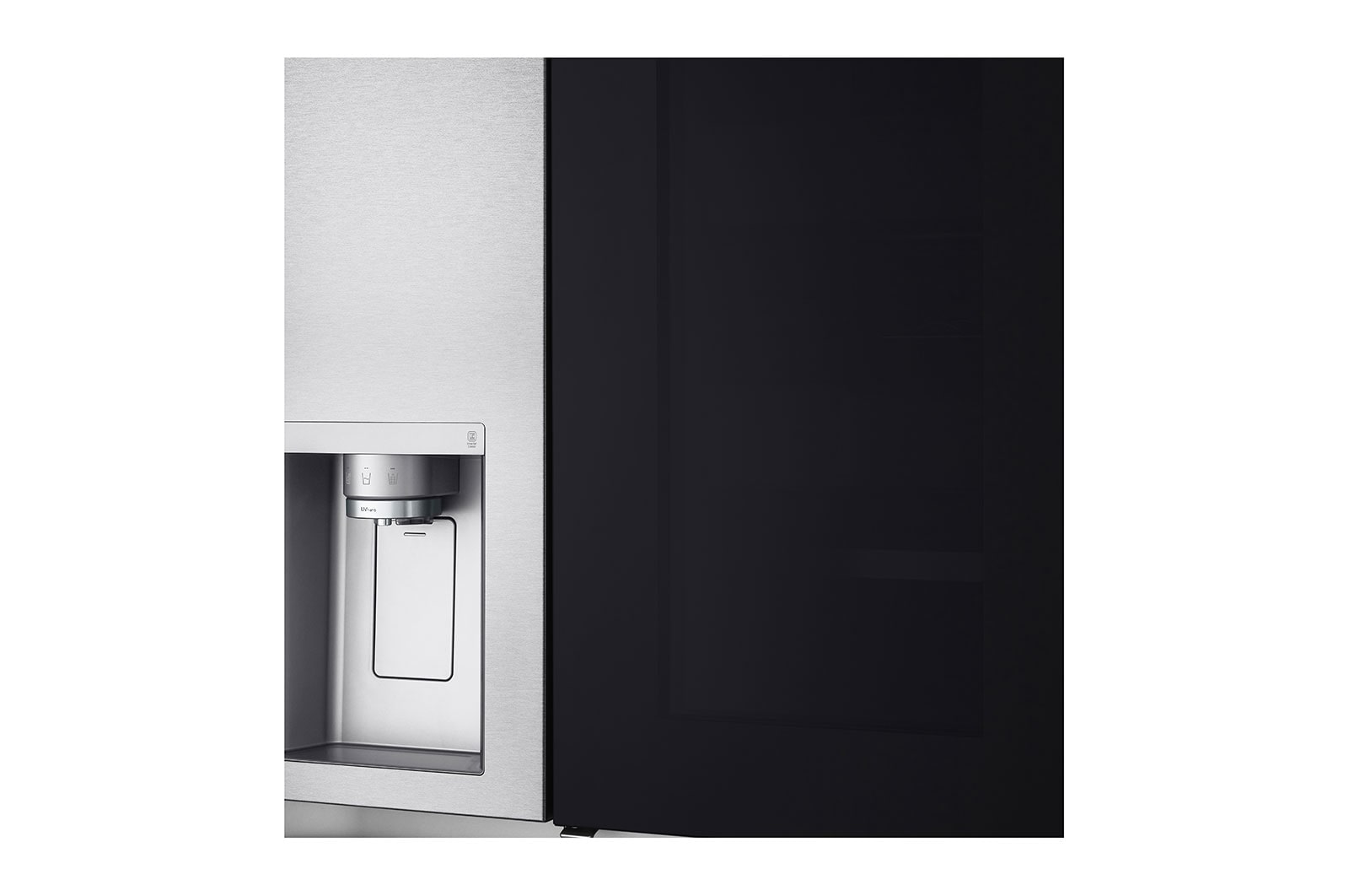 LG Side-by-Side Kühlschrank mit InstaView Door-in-Door? (D, 628L, 179cm hoch) mit Eis-, Crushed Ice- und Wasserspender & Festwasseranschluss | GSXE90MBDD, GSXE90MBDD